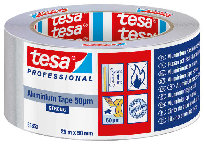 Tesa 63652-00001-00 Conductive Aluminium Tape, 50mm x 25m