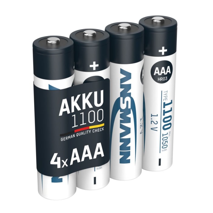 Ansmann NiMH Rechargeable AAA Battery, 1.1Ah, 1.2V