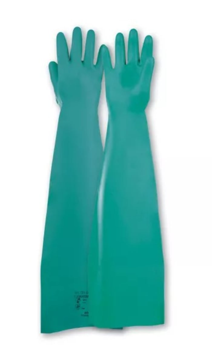 Honeywell Safety Camatril Green Nitrile Chemical Resistant, General Purpose Work Gloves, Size 8