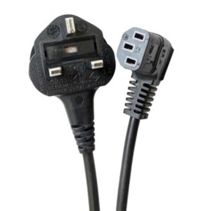 RS PRO Right Angle IEC C13 Socket to Straight Power Cord, 2m