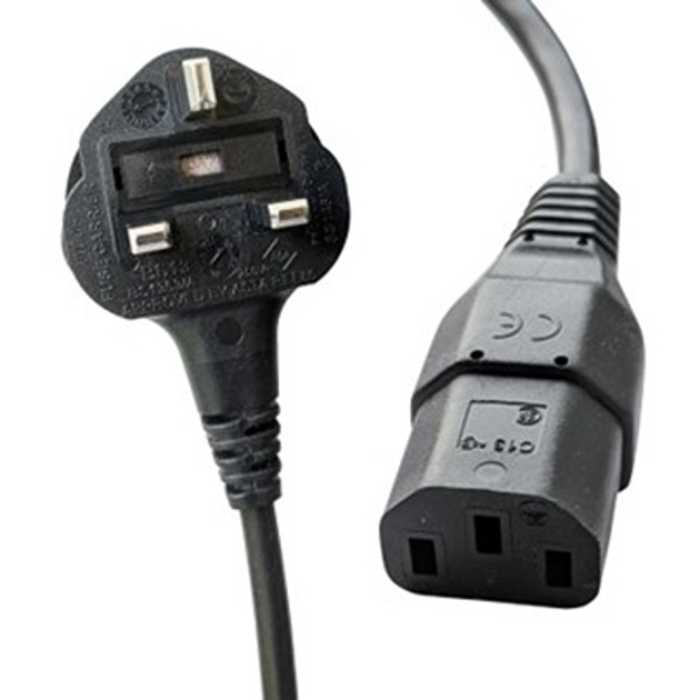 RS PRO Straight IEC C13 Socket to Straight Power Cord, 3m
