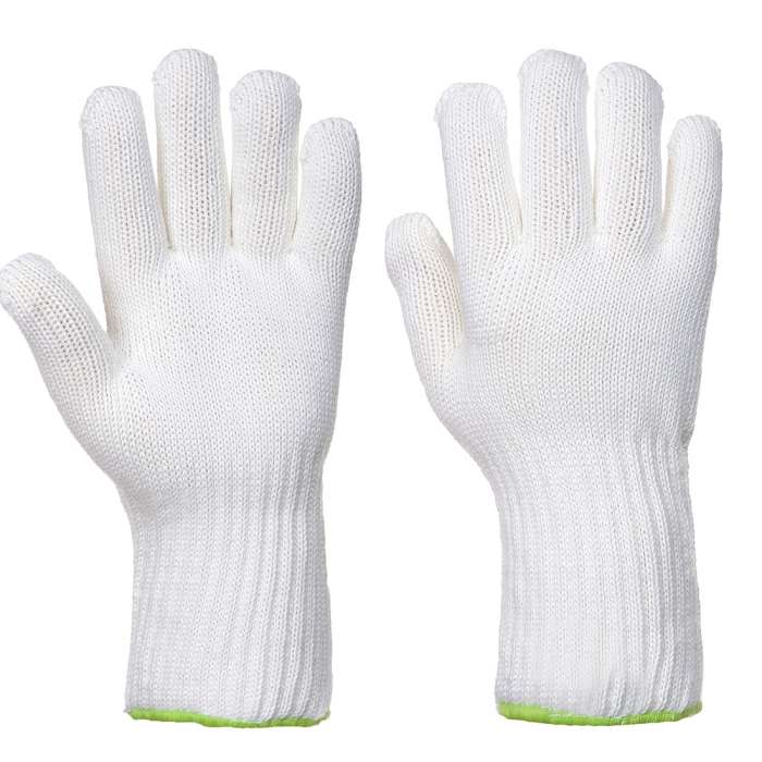 Portwest A590 White Cotton, Elastic, Viscose Heat Resistant Work Gloves, Size L