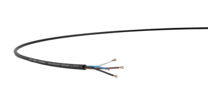 Lapp UNITRONIC SENSOR LifYY Control Cable, 3 Cores, 0.27 mm², Unscreened, 50m, Black PVC Sheath, 22 AWG