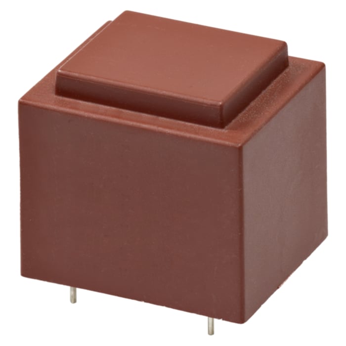 Block 12V 1 Output Through Hole PCB Transformer, 0.35VA, CE, CSA 22.2E103521, EN61558-2-6, RoHS Compliant, UL