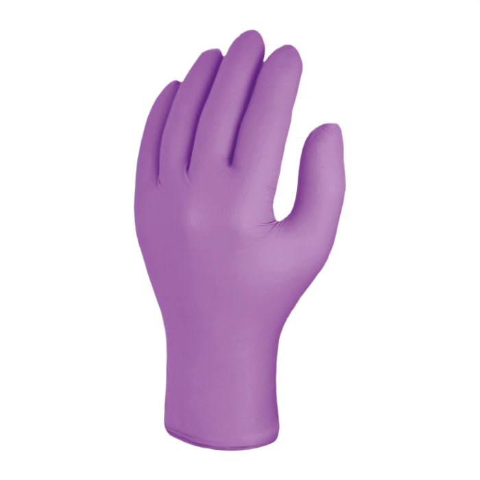 Skytec SKYIRIS Purple Nitrile Nitrile Chemical Resistant Gloves, Size 7/S, Uncoated Coating