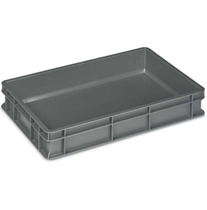 RS PRO | RS PRO Polypropylene Storage Container, 600 mm x 400 mm x 100 ...