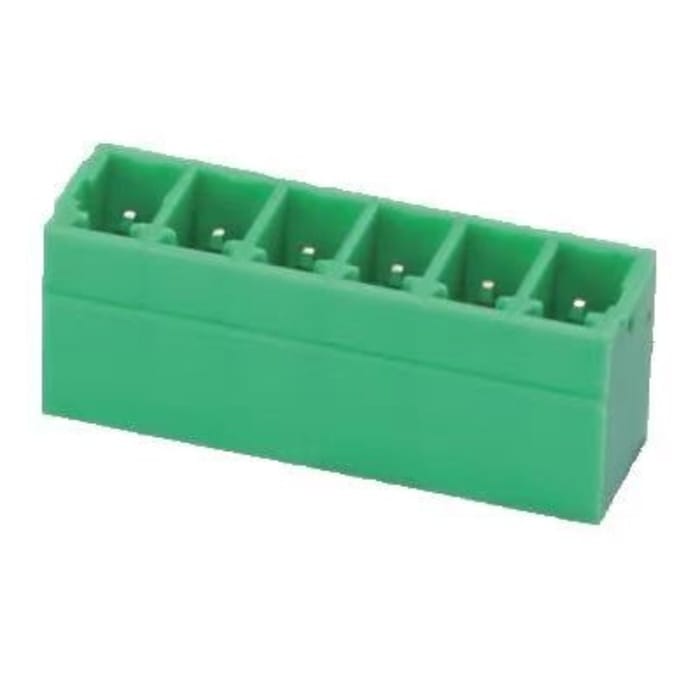 RS PRO Konektor PCB, řada: XY2500, počet kontaktů: 6, počet řad: 1, orientace těla: Rovný, Průchozí otvorMosaz,