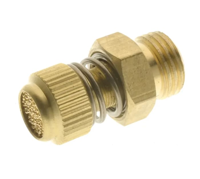 RS PRO Brass Pneumatic Silencer 12 bar Threaded G