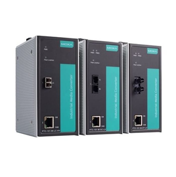 PTC-101-S-ST-HV MOXA | MOXA RJ45, ST Media Converter, Single Mode ...