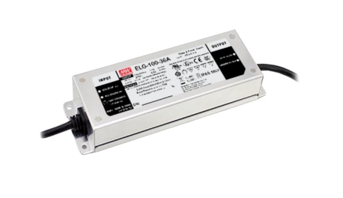 ELG-100-42D2-3Y MEAN WELL | MEAN WELL LED Driver, 42V Output, 100W ...