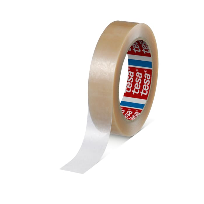 Tesa 04124-00012-00 Duct Tape, 66m x 25mm, Transparent, Rubber Finish
