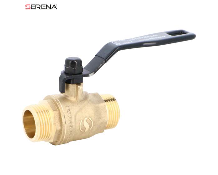 Sferaco Nickel Plated Brass Ball Valve, Ball Valve, Threaded, BSP 1/2in, 40bar Operating Pressure