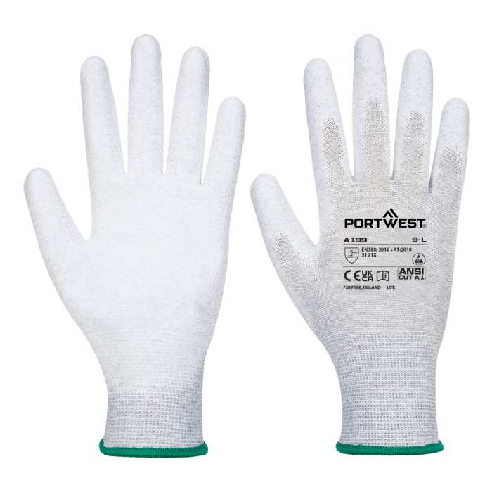 Portwest Polyester ESD-Safe & Clean Room Gloves, Size M
