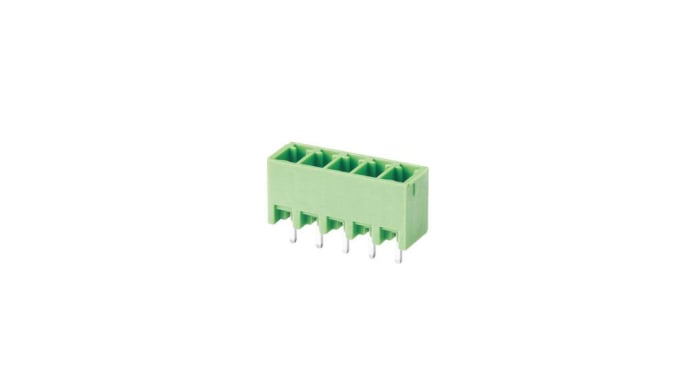 RND RND 205 Series Pluggable Terminal Block, 3-Contact, 3.5 mm Pitch, 1 Row, RND 205-15EDGVC-3.5-03P
