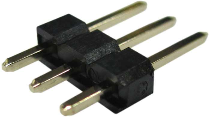 RND RND 205 Series Straight Pin Header, 3 Contact(s), 2.54 mm Pitch, 1 Row