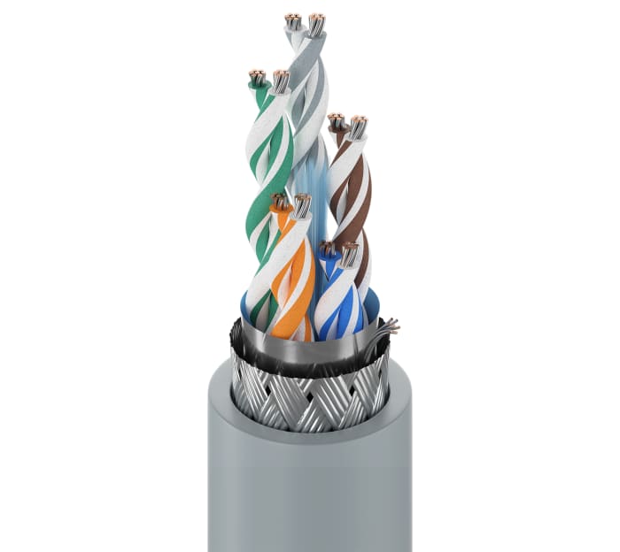 Belden 8105 Series Data Cable, 5 Pairs, 10 Cores, 0.22 mm², Screened, 24 AWG, 152m, Screened Shield, Twisted Pair Cable
