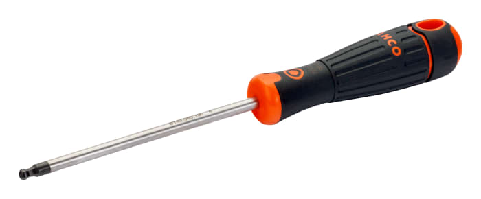 Bahco Ball End Hexagon  Screwdriver, 4 mm Tip, 100 mm Blade, 195 mm Overall