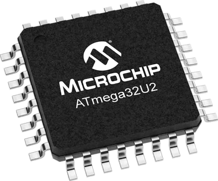 Microchip, 8bit AVR, ATmega32U2 Microcontroller, 16MHz, 32 kB Flash, 32-Pin TQFP