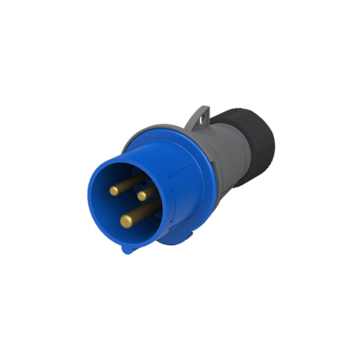 2CMA101947R1000 216EP6 ABB, ABB, Easy & Safe IP44 Blue Cable Mount 2P + E  Industrial Power Plug, Rated At 16A, 230 V, 135-8536