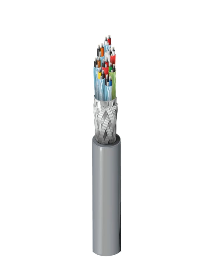 Belden 8168 Series Data Cable, 8 Pairs, 16 Cores, 0.25 mm², Screened, 24 AWG, 30m, Screened Shield, RS-232 Cable