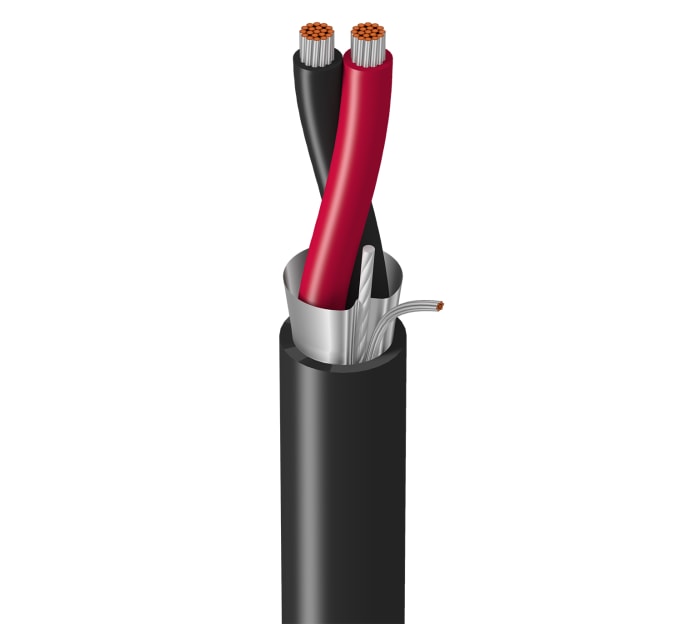 Belden 9318 Series Data Cable, 1 Pairs, 2 Cores, 0.75 mm², Screened, 18 AWG, 305m, Aluminium Foil-PET Tape, Tinned