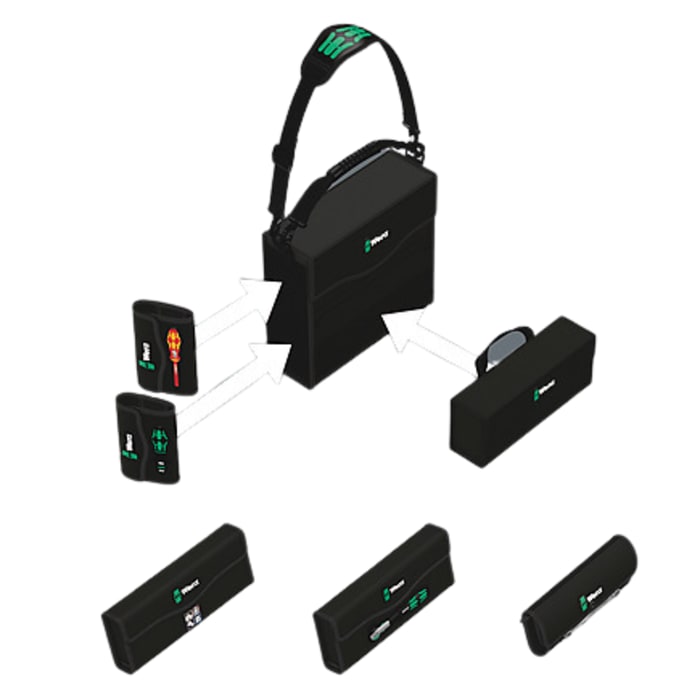 05004351001 Wera Bolsa de herramientas Wera de Tejido, cierre con