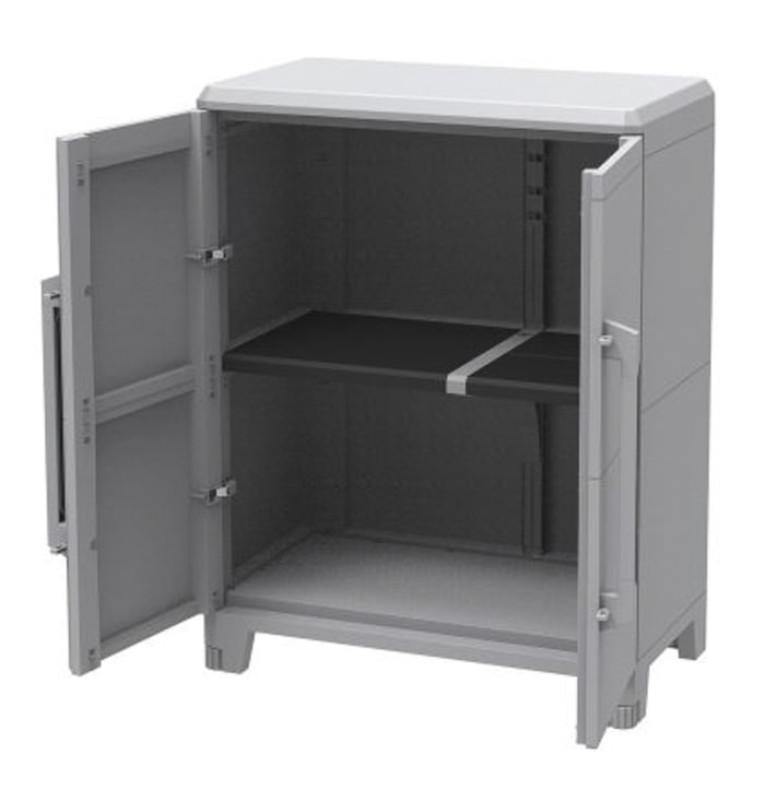 RS PRO | RS PRO 2 Door Plastic Lockable Floor Standing Storage Cabinet ...