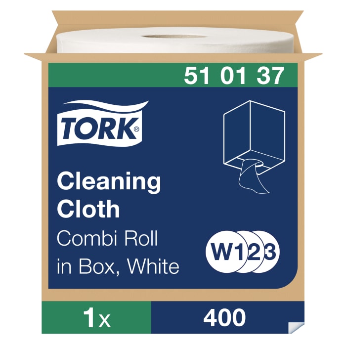 Toallitas desechables para Limpieza general Tork Tork de color Blanco, en Alimentación Central de 400