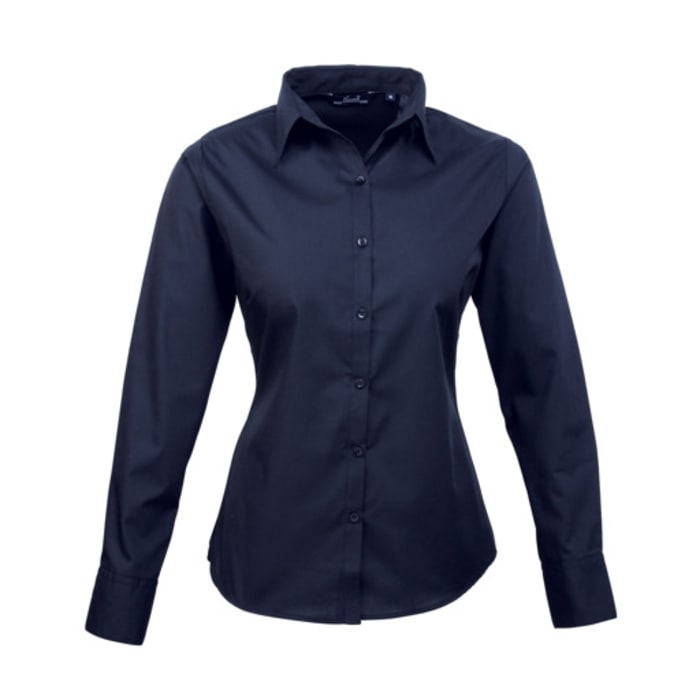 Camisa de mujer azul marino clearance
