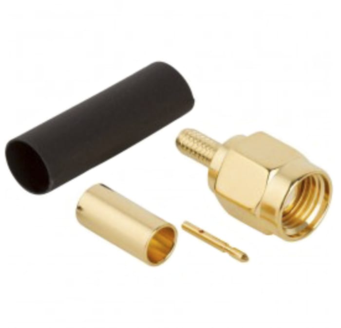 Amphenol RF, Plug Cable Mount SMA Connector, 50Ω, Crimp Termination, Straight Body