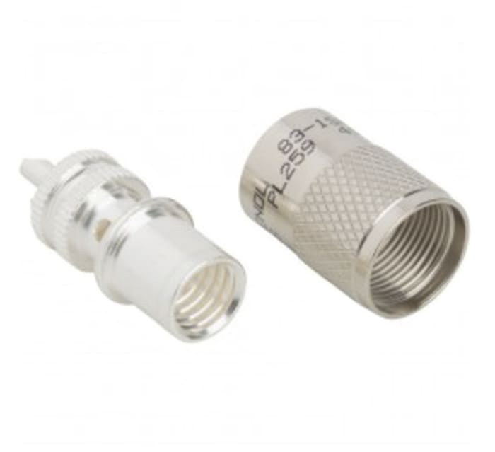 Connecteur UHF Amphenol RF Mâle Droit, raccordement A souder Montage sur câble