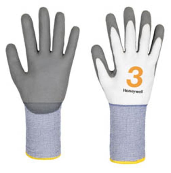 Honeywell Safety SPERIAN White Polyurethane Abrasion Resistant Work Gloves, Size 10, Polyurethane Coating
