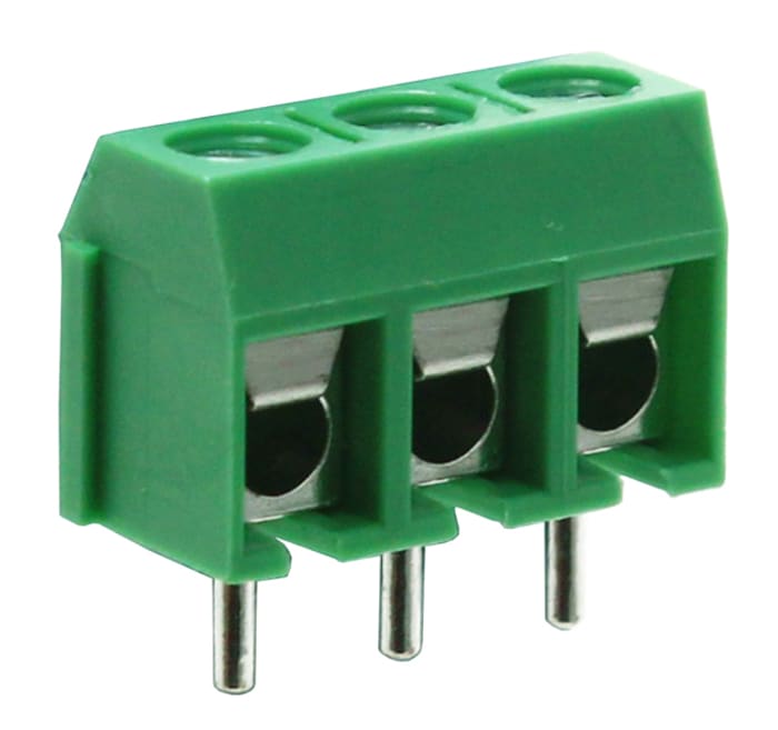 RS PRO PCB Terminal Block, 3-Contact, 5 mm Pitch, Through Hole, 1 Row