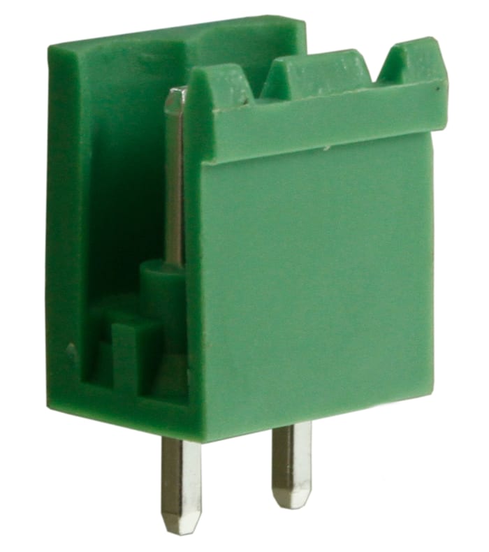 Bloques terminales enchufables CTBP Recta RS PRO de 4 contactos 1 filas, paso 5 mm, de color Verde