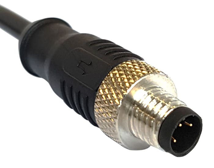 Cable de actuador de sensor Bulgin, con. A Recta Macho, con. B Sin terminación, long. 1 m, 30 V, IP40