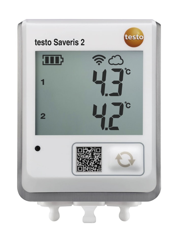 Testo Saveris 2 Veri Kaydedici (Data Logger), Dijital Ekranlı, Wi-Fi, IP65, Sıcaklık, Batarya Beslemeli
