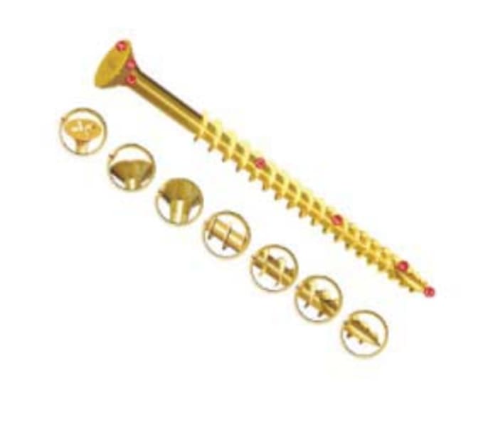 UNIFIX VORTEX Pozidriv Countersunk Steel Wood Screw, Yellow Passivated, Zinc Plated, 5mm Thread, 60mm Length