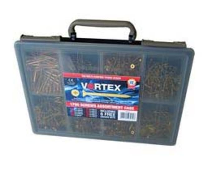 UNIFIX VORTEX Pozidriv Countersunk Steel Wood Screw, Yellow Passivated, Zinc Plated