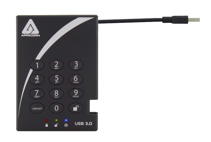 Apricorn Aegis Bio 3 1 TB External Portable Hard Drive