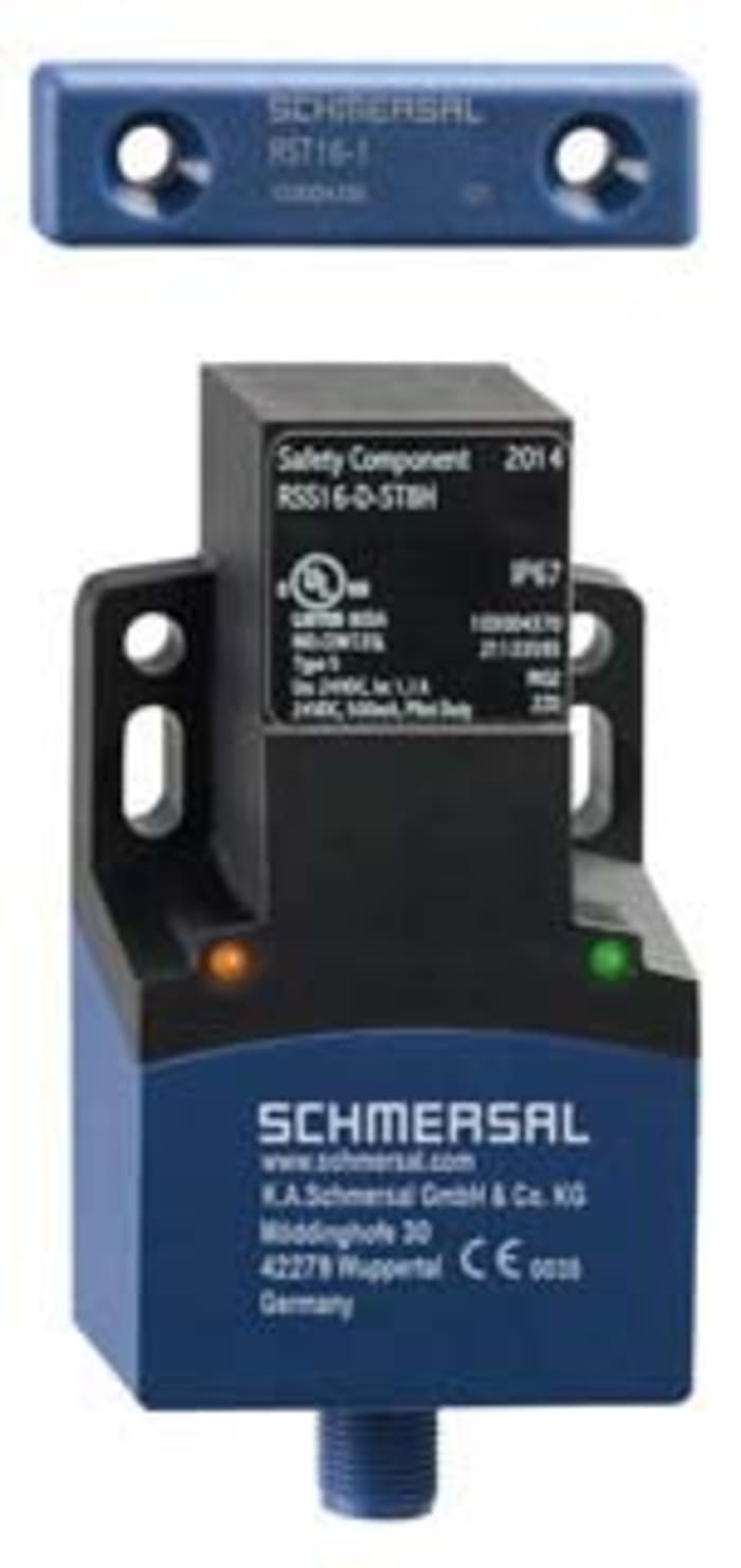 Schmersal RSS16 Series RFID Non-Contact Safety Switch, 26.4V dc, Reinforced Thermoplastic Housing, M12