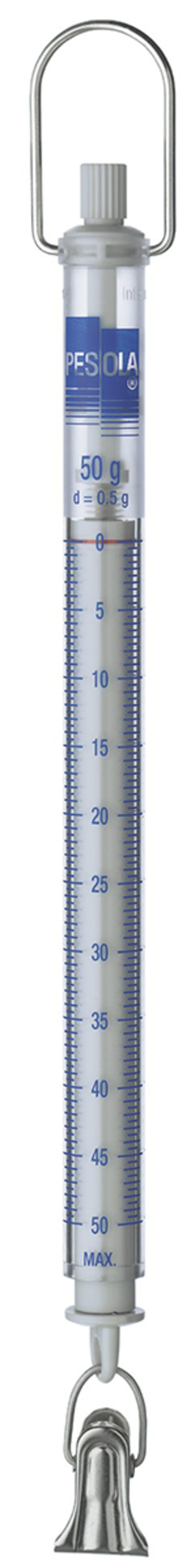 Balance suspendue Pesola, max. 50g, résolution 0,5 g