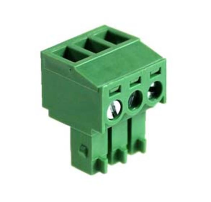 RS PRO, 3.81mm Pitch, 10 Way, Vertical, Pluggable Terminal Block, Plug, Plug-In, Screw Termination