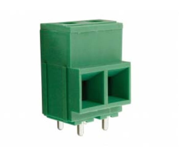 RS PRO PCB Terminal Block, 2-Contact, 10.16mm Pitch, Through Hole Mount, 1-Row, Screw Termination