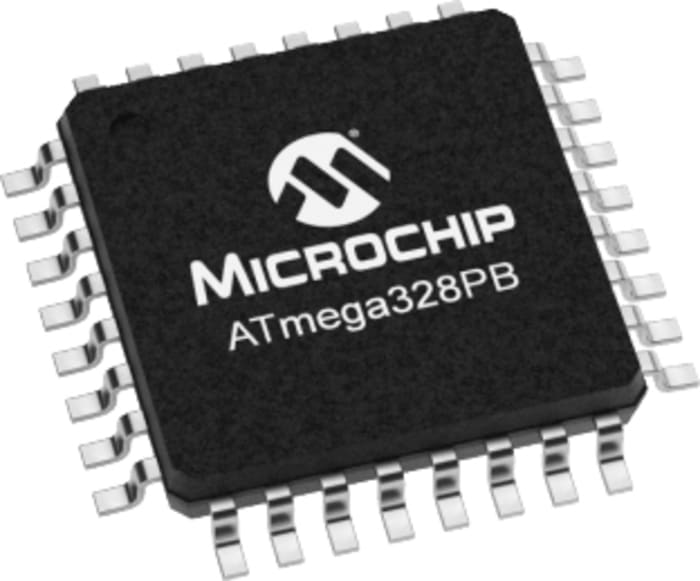 Microcontrolador Microchip, núcleo CPU de 8 bits de 8 bit, 1 kB RAM, 32kB, 20 MHz, TQFP Flash de 32 pines