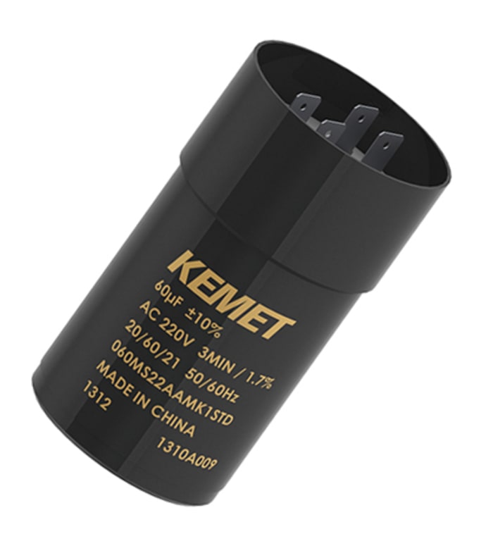 KEMET 60μF Aluminium Electrolytic Capacitor 260V ac, Snap-In - 060MS26ACMA1STD