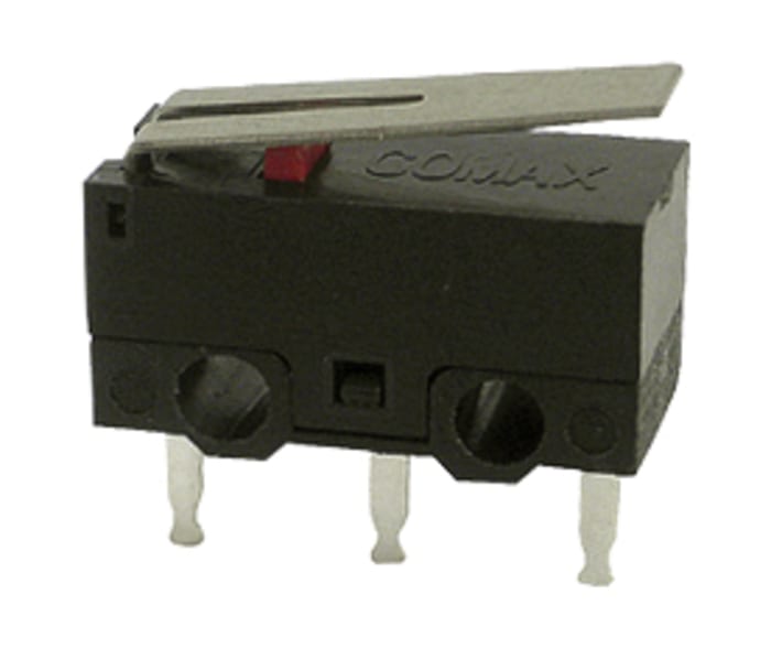 C & K Lever Snap Action Micro Switch, Pc Pin Terminal, 100 mA @ 30 V dc, SP-CO