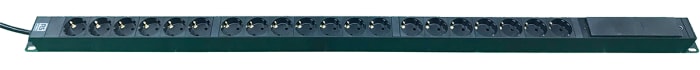 RS PRO Type F - German Schuko 20 Gang Power Distribution Unit, 3m Cable, 16A, 250 V ac