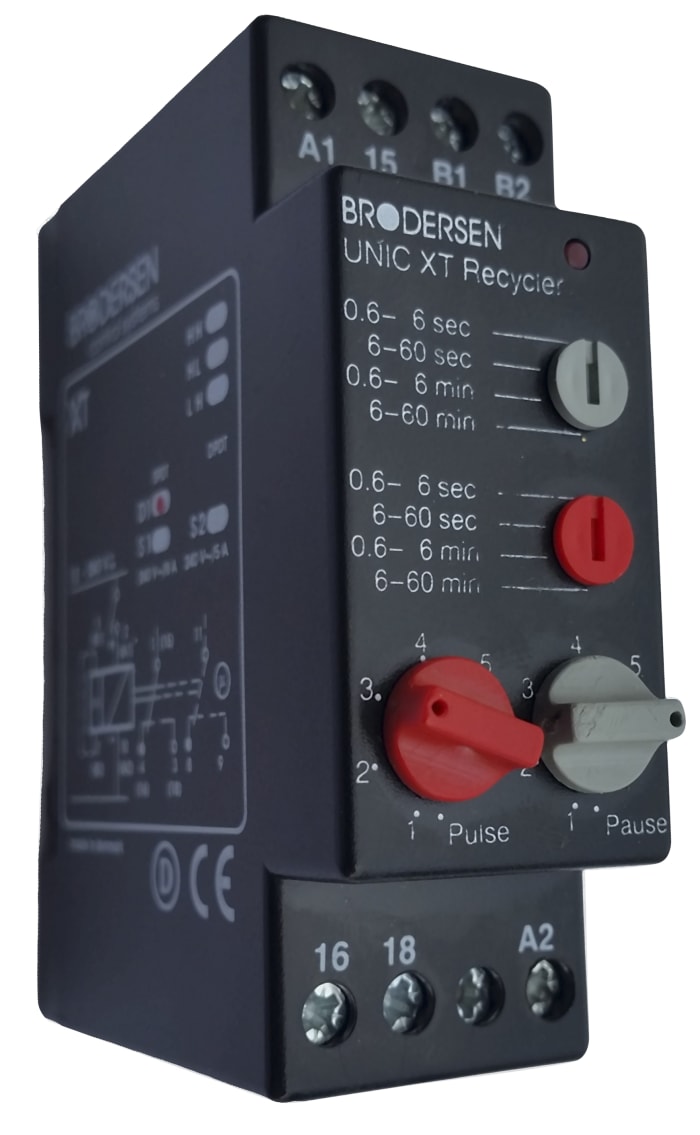 RS PRO DIN Rail Mount Time Delay Relay, 10.5 → 265V ac/dc, 1-Contact, 0.6 s → 60min