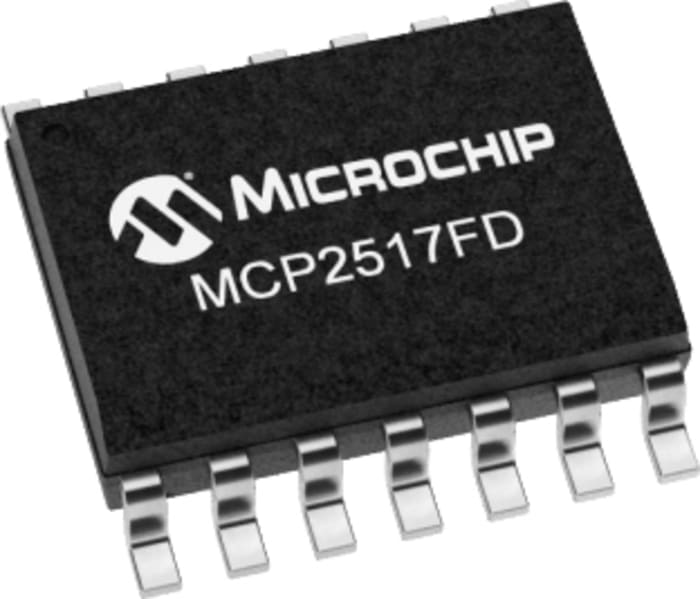 Microchip MCP2517FD-H/SL, CAN Controller 8Mbit/s CAN 2.0B, 14-Pin SOIC