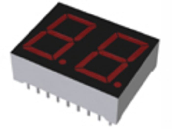 LBP-602VK2 ROHM 2 7 Segment LED Display Cathode 36mcd Right Side 14.2 mm